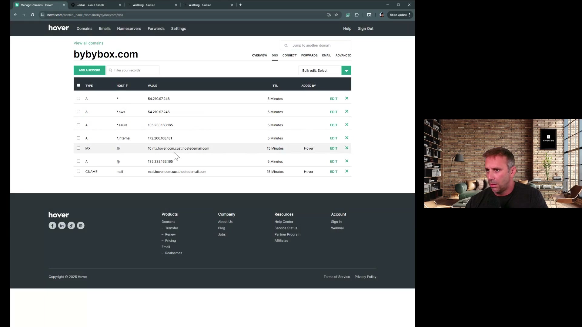 DNS records in an external provider after Codiac ingress is configured